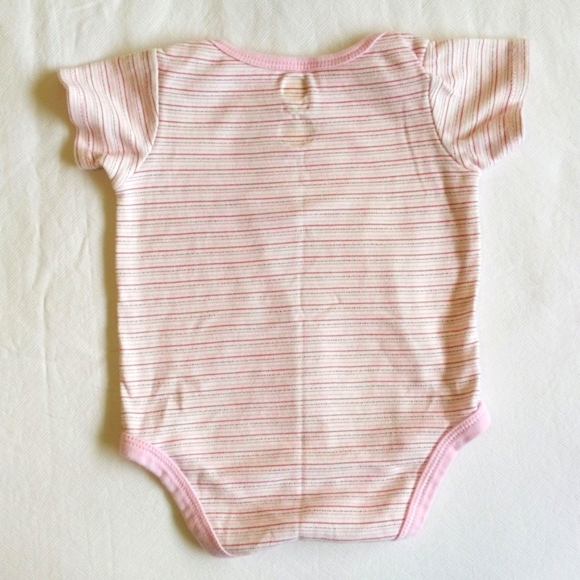 gerber onesies organic cotton pink striped bodysuit 3-6 months baby girl - Picture 5 of 5